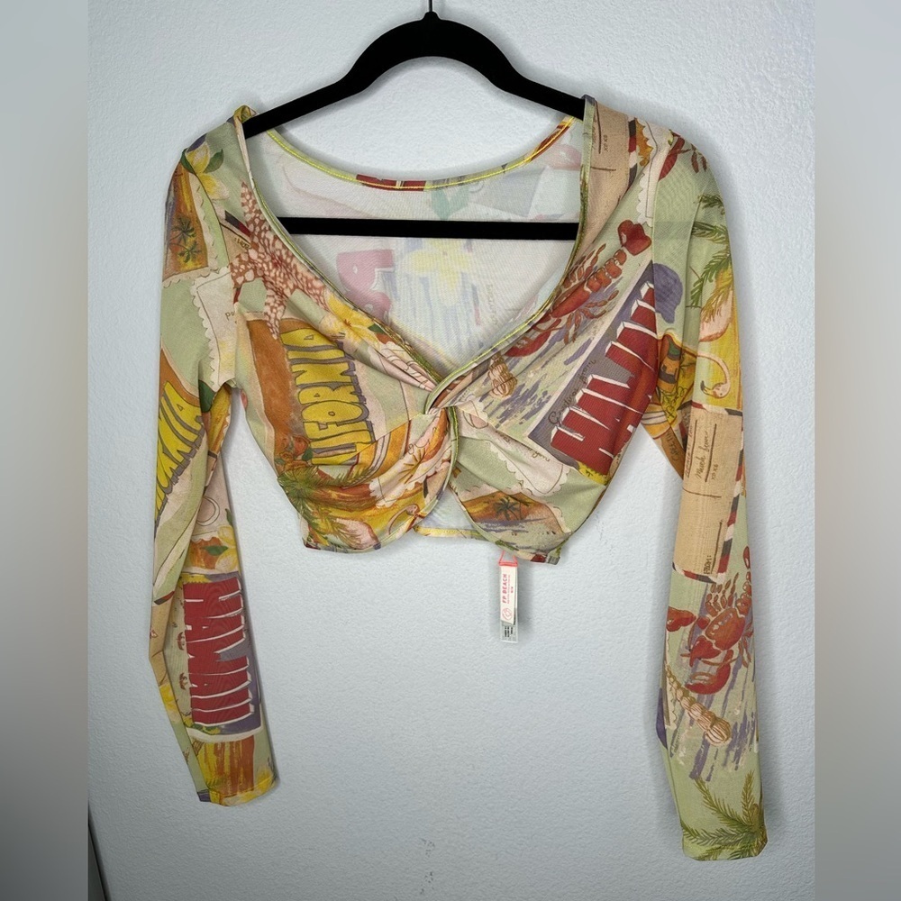 New Free People Beach Mesh Top Size Medium
